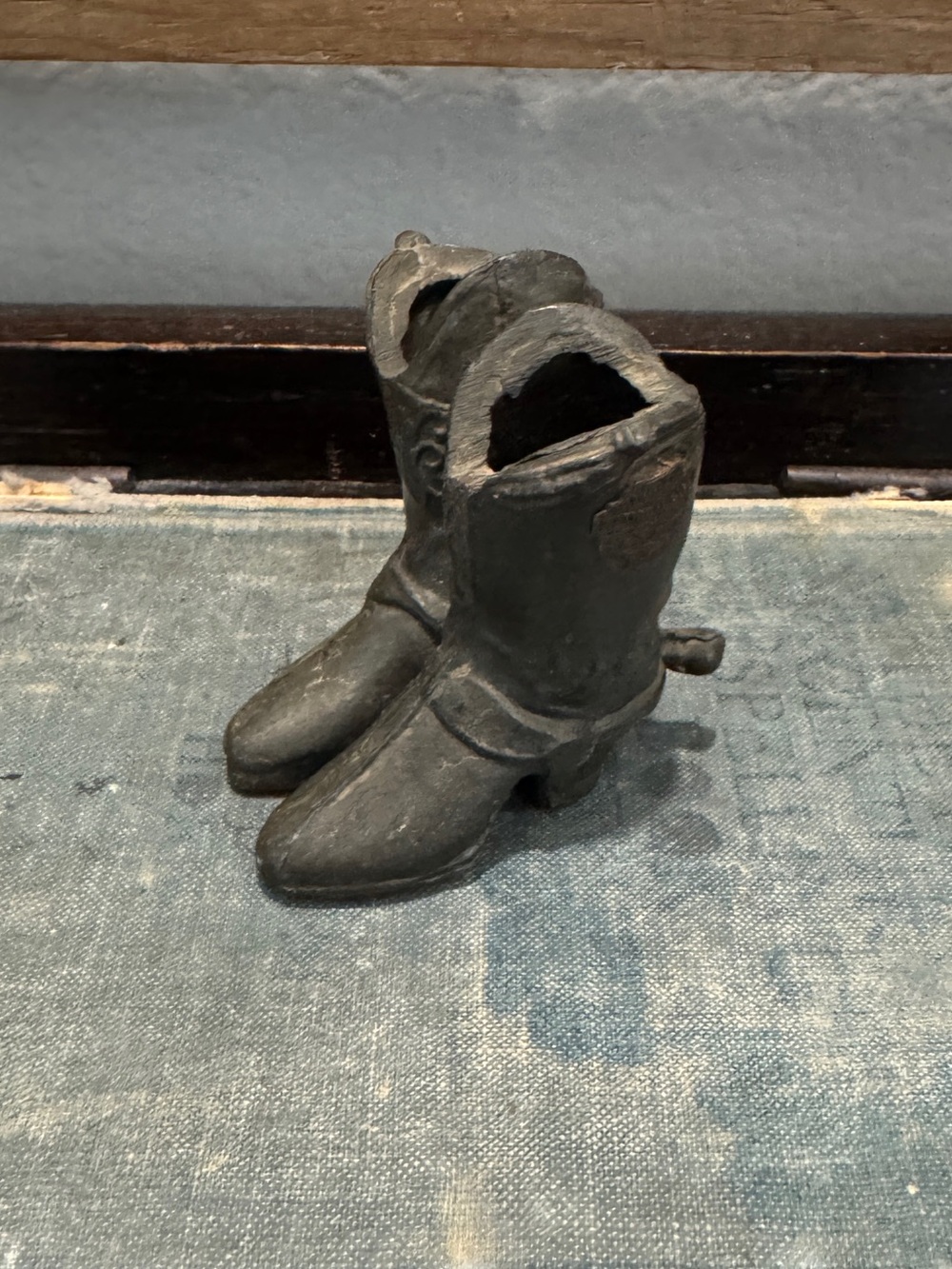 Vintage Cowboy Boots Die Cast Bronze Brass Copper Toothpick/Matchstick Holder